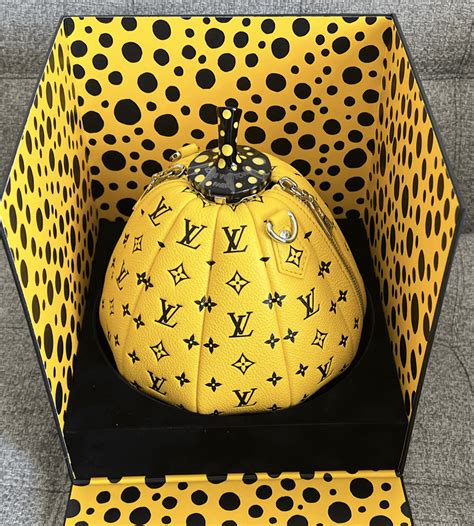 lv kusama pumpkin bag